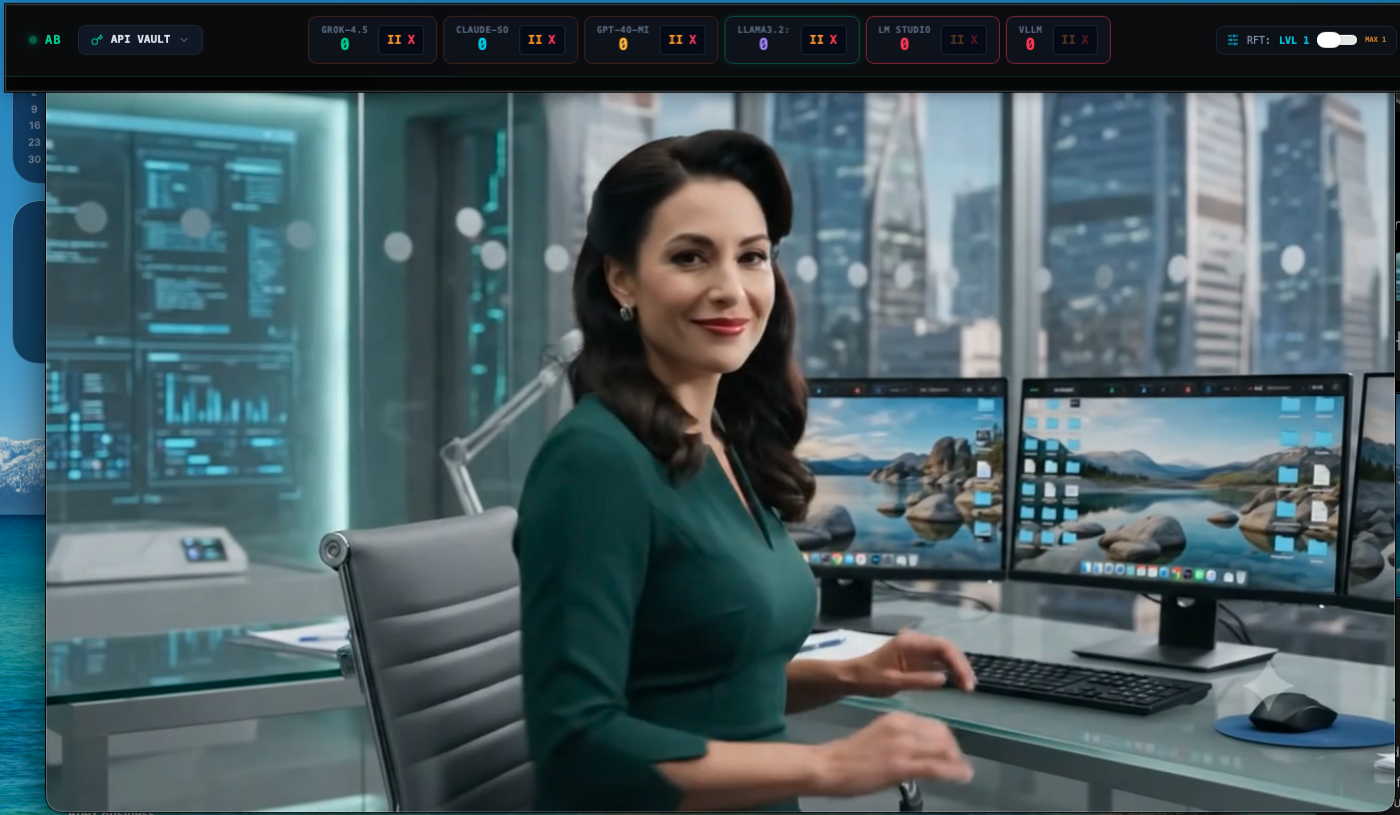 The collapsed toolbar as a slim strip above a full-screen window